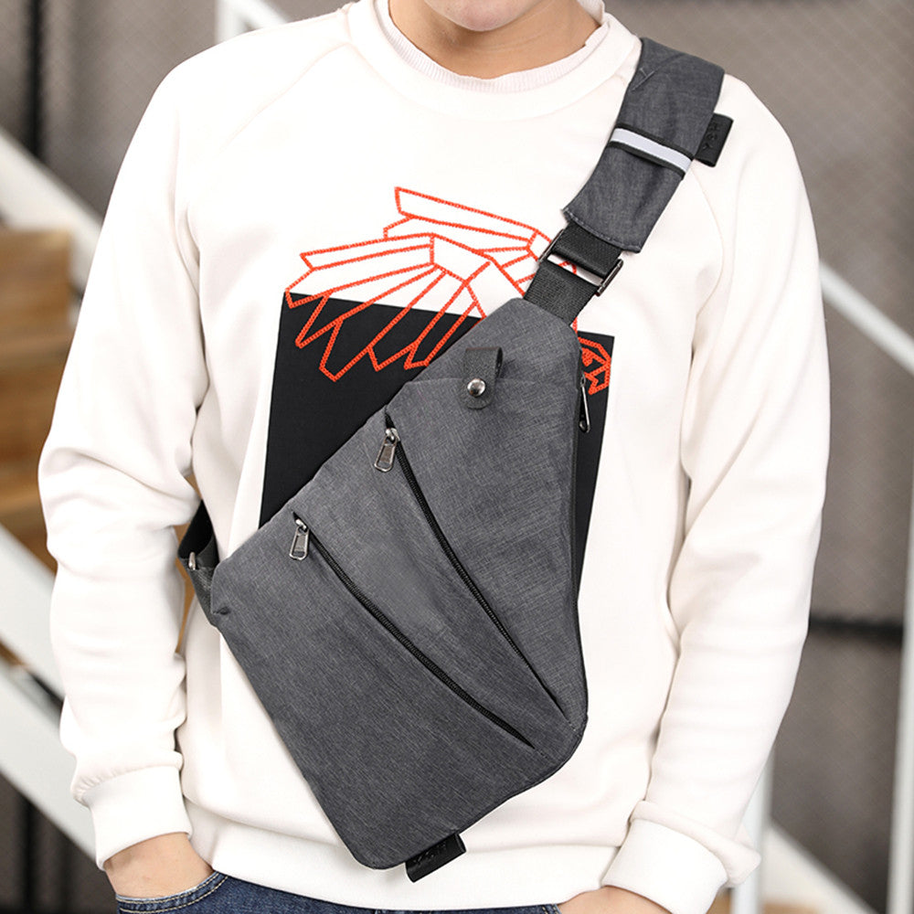 Anti-Theft Slim Sling Crossbody Grey